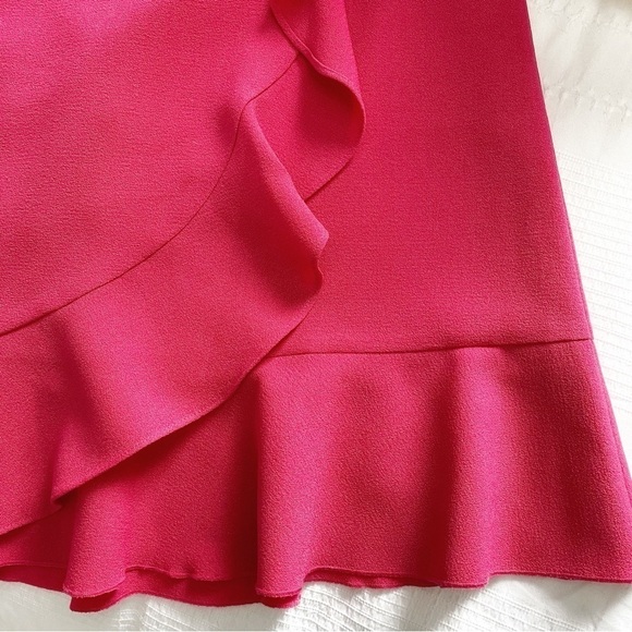 KARL LAGERFELD PINK RUFFLE SHEATH DRESS - 6 - Picture 7 of 7